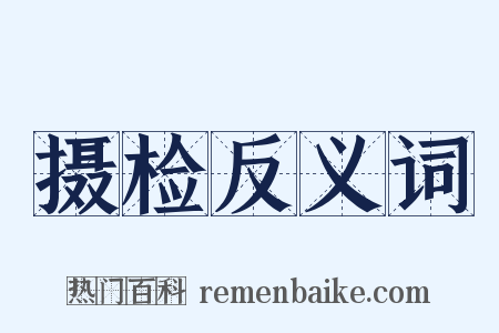 摄检反义词是什么意思的图片